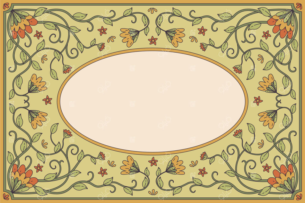 پس‌زمینه‌ آرت نوو طراحی شده با دست