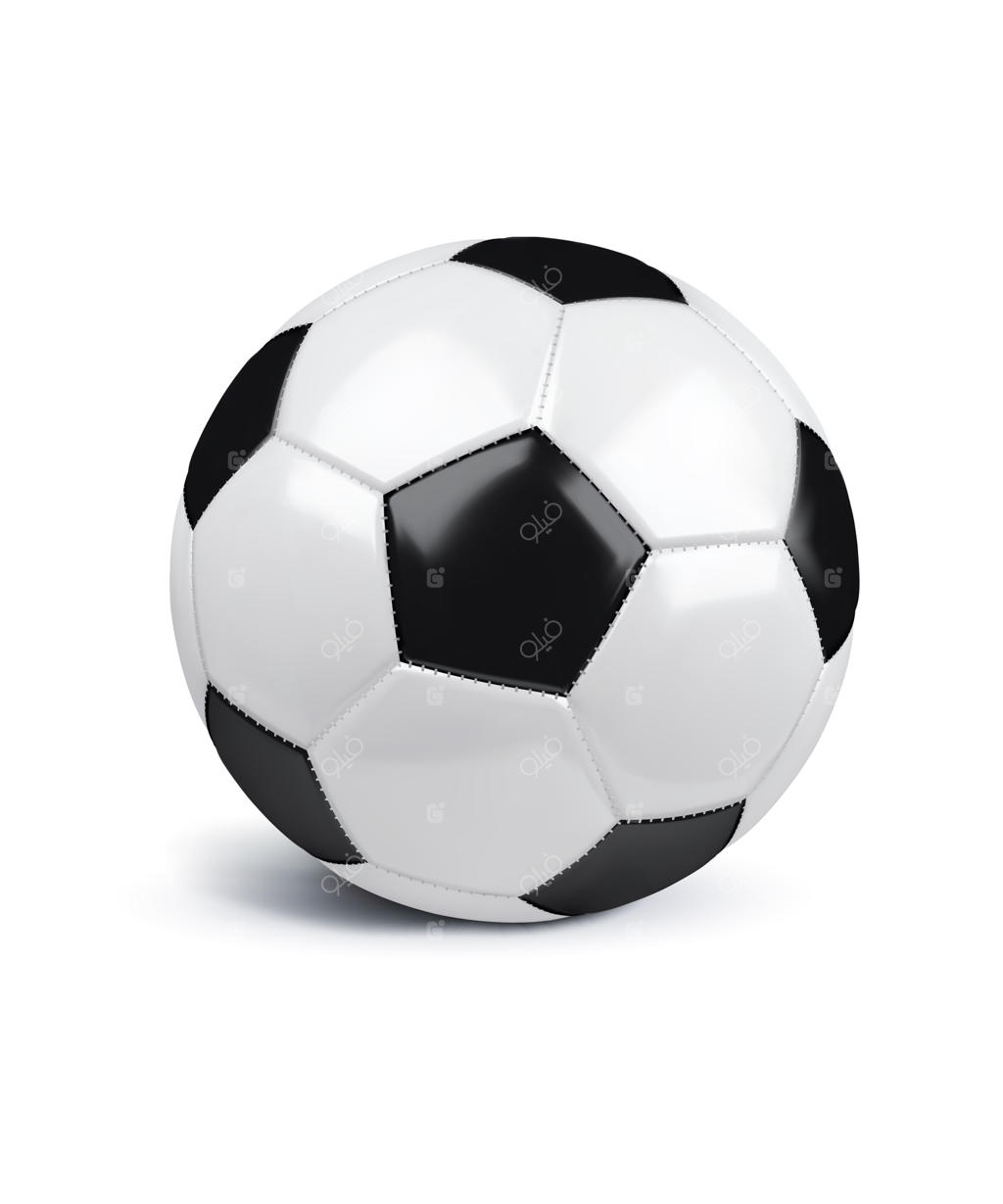 توپ فوتبال روی زمینه سفید