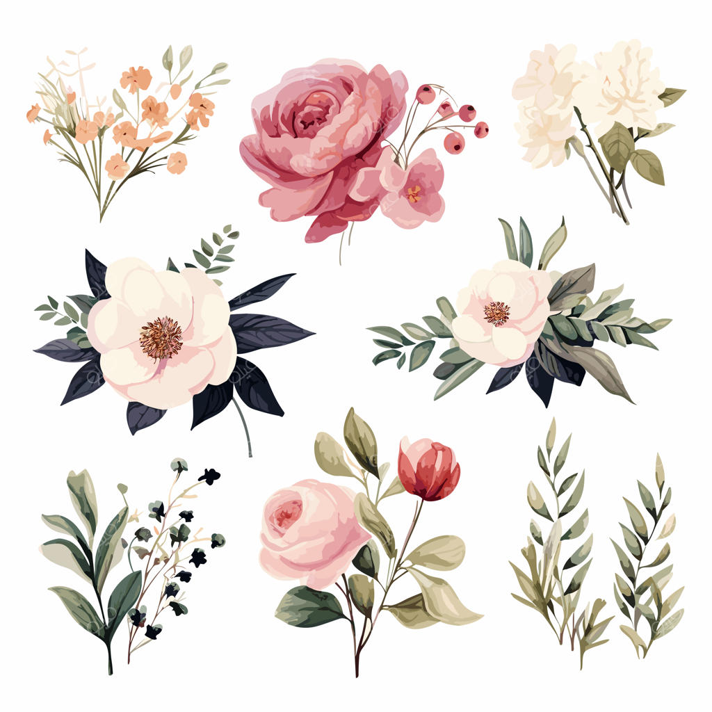 مجموعه انواع دسته‌گل‌های متنوع