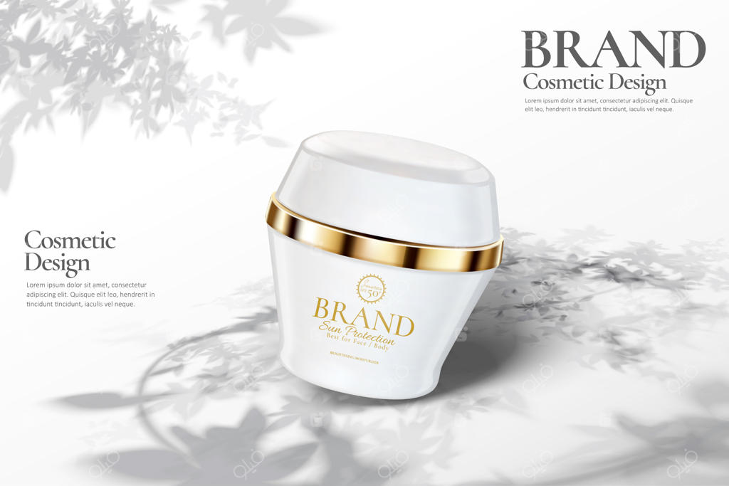 تبلیغات کرم مراقبت از پوست در شیشه