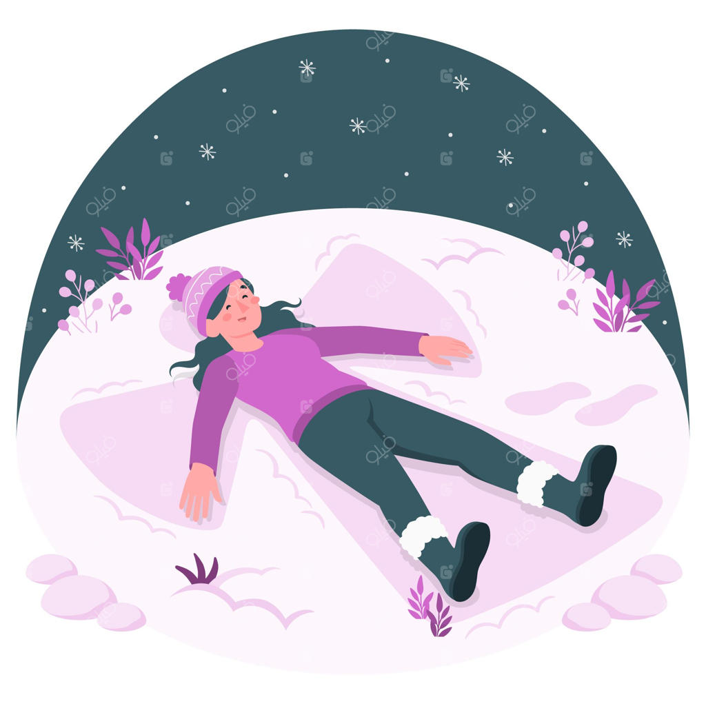 تصویرسازی مفهومی ساخت فرشته برفی