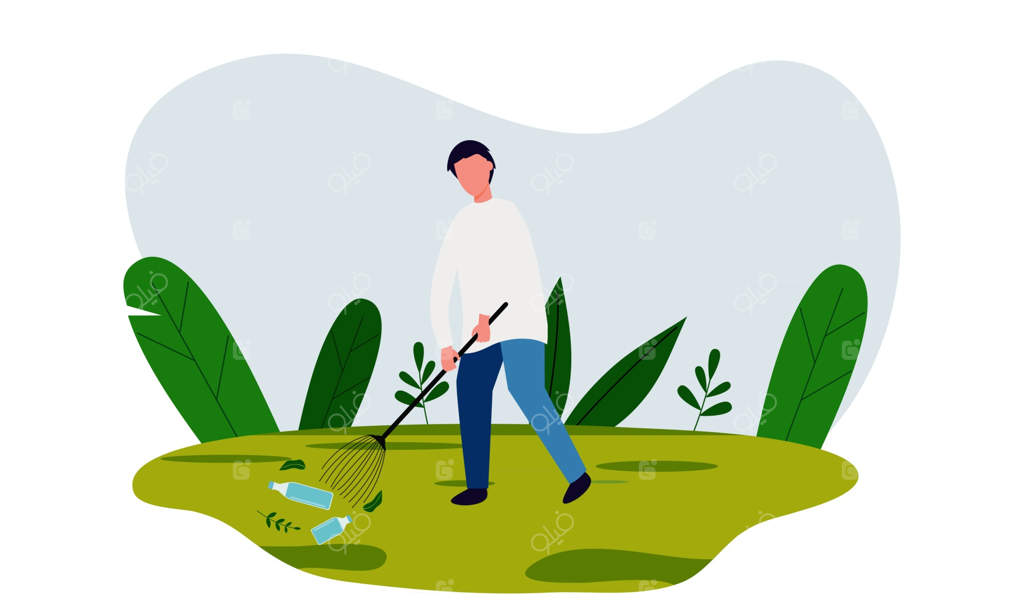 تصویر نجات زمین با پاکسازی زباله‌ها - وکتور حرفه‌ای