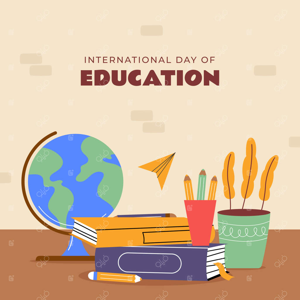 تصویرسازی دستی برای روز جهانی آموزش