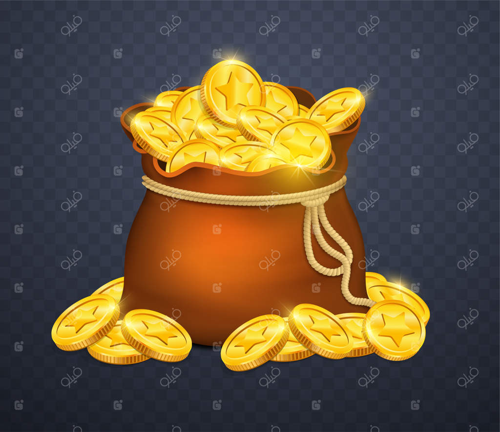 کیسه پول با پس‌زمینه شفاف