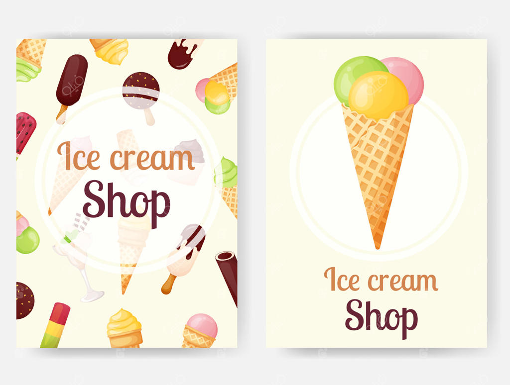 پوستر و بنر فروشگاه بستنی فروشی