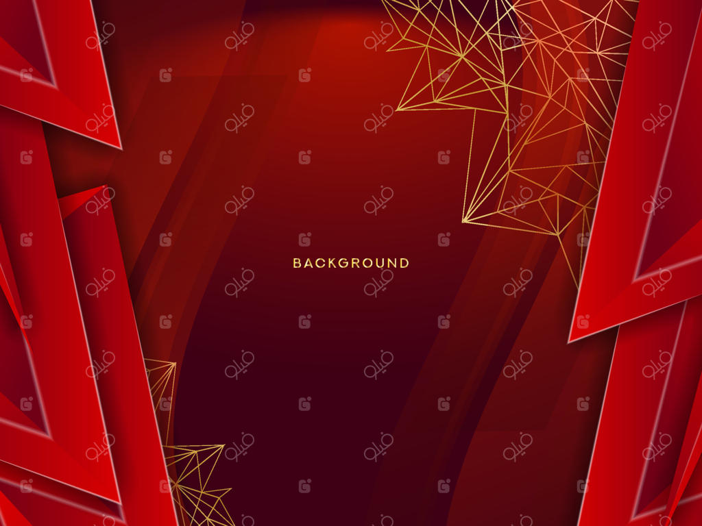 پس‌زمینه قرمز با عناصر هندسی