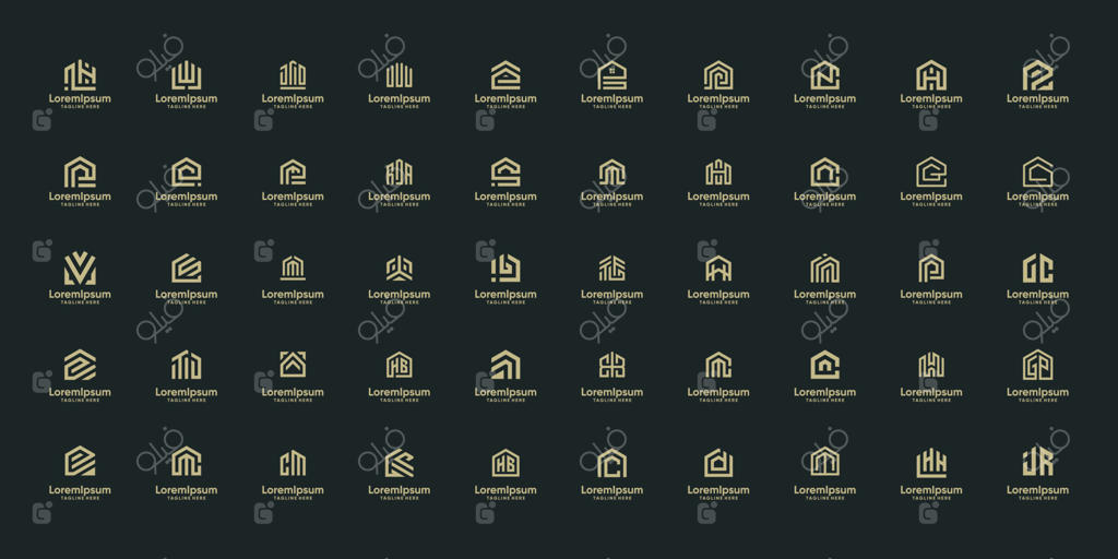 مجموعه بزرگ لوگوهای املاک و ساخت‌وساز