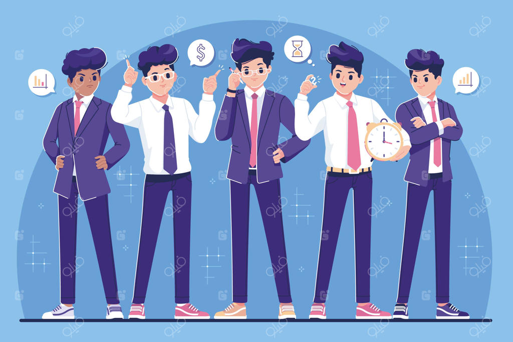 مجموعه طراحی شخصیت تاجر