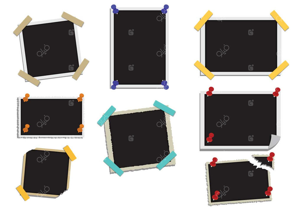 مجموعه‌ وکتور لبه‌های عکس