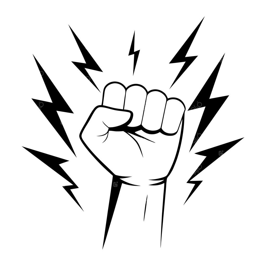 مشت گره‌کرده برافراشته و صاعقه؛ نماد اعتراض و طرح لوگوی باشگاه