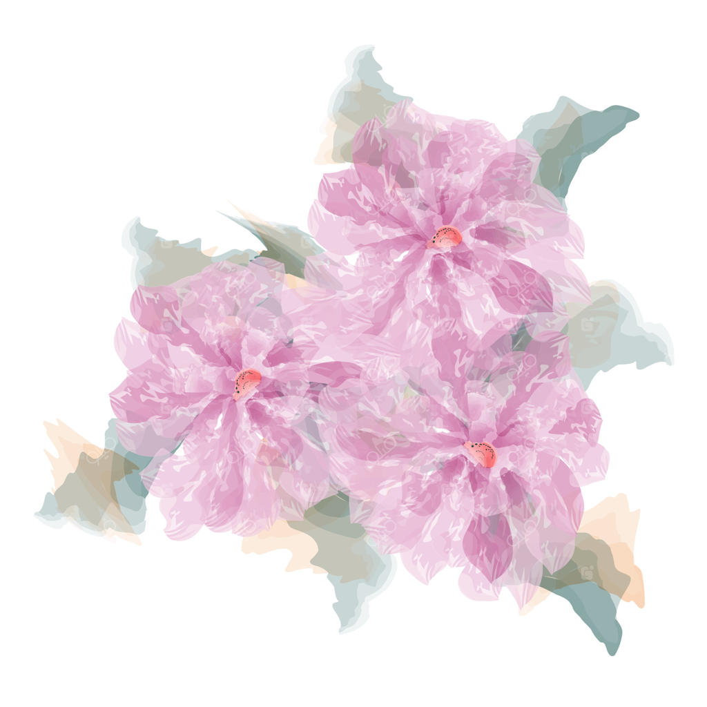 مجموعه گل‌های آبرنگی روی زمینه سفید. دسته‌گل بهاری انتزاعی. تصویر هنری گل‌ها و برگ‌ها. شکوفه‌های گیاهان باغ. پترن رنگ‌های ملایم. دکور کارت عروسی رمانتیک.