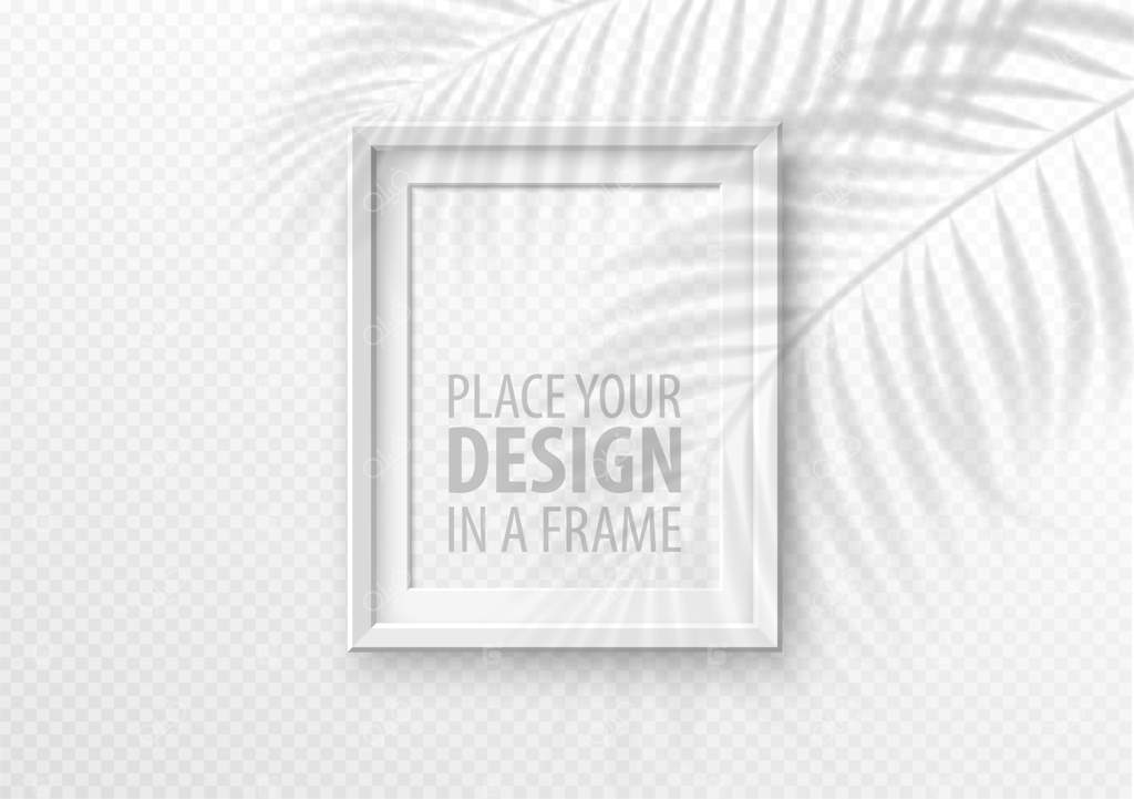 قاب عکس روی دیوار سفید استوایی