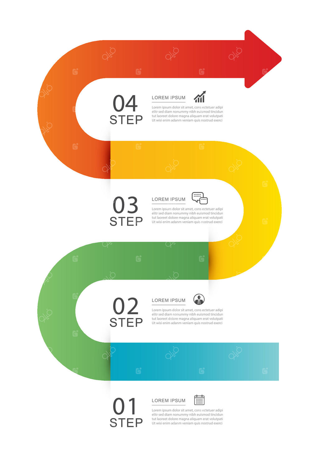 نماد فلش اینفوگرافیک: تایم‌لاین مراحل موفقیت در کسب‌وکار.