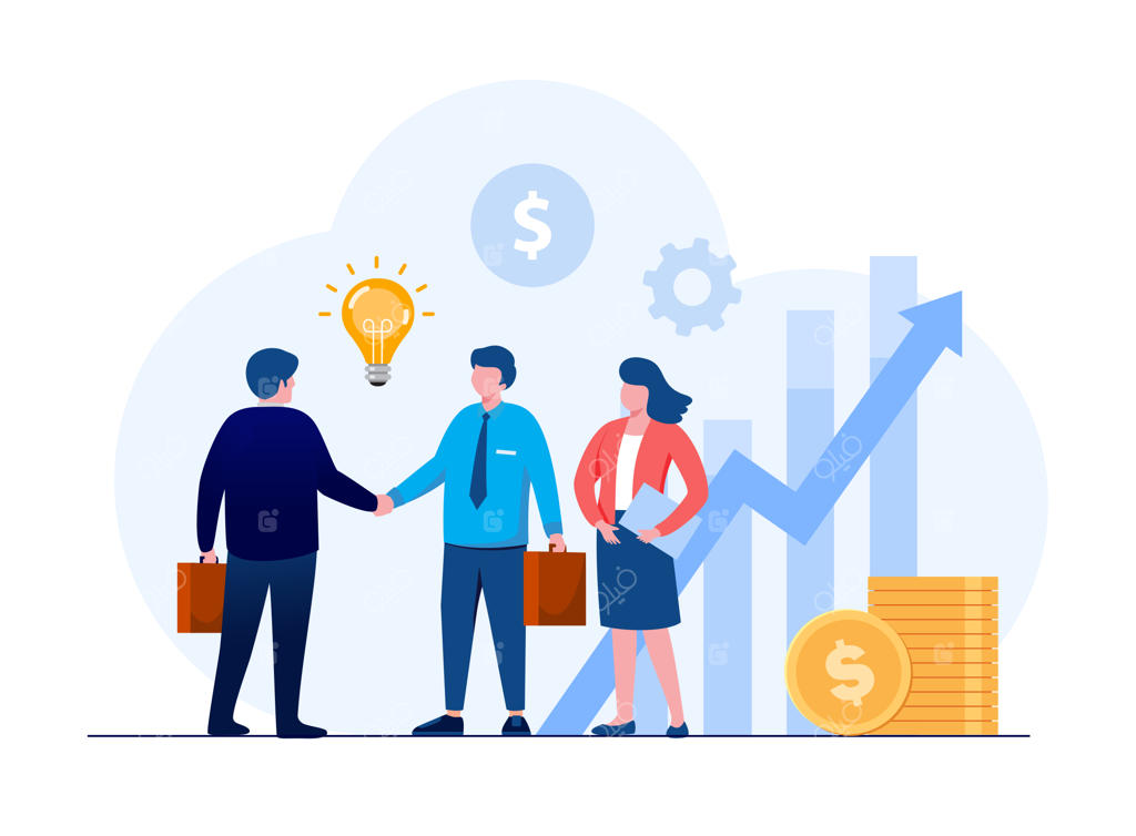 تصویرسازی وکتور فلت با مفهوم سرمایه‌گذاری، رشد مالی و درآمد غیرفعال مناسب برای طراحی بنر