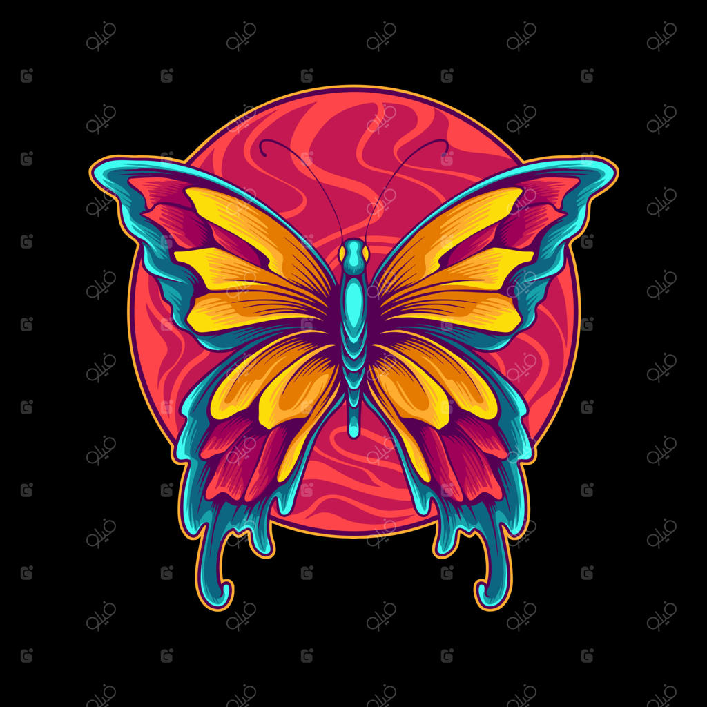 تصویرسازی زیبا از پروانه