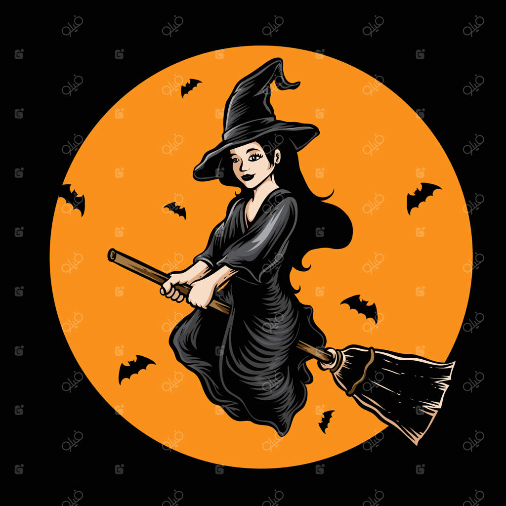 آیکون وکتور لوگوی جادوگر پرواز کننده