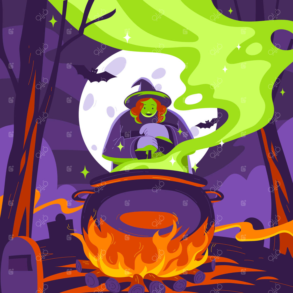 تصویرسازی مسطح هالووین