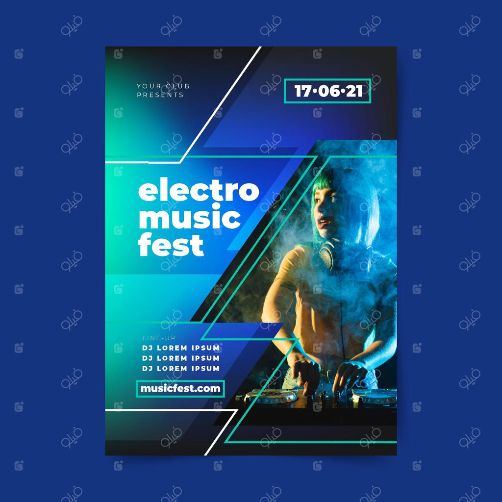 قالب پوستر جشنواره موسیقی