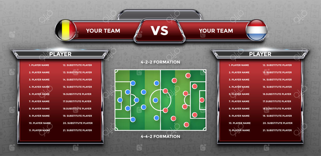 نمودارهای اطلاعات تیم و مدیر فوتبال
