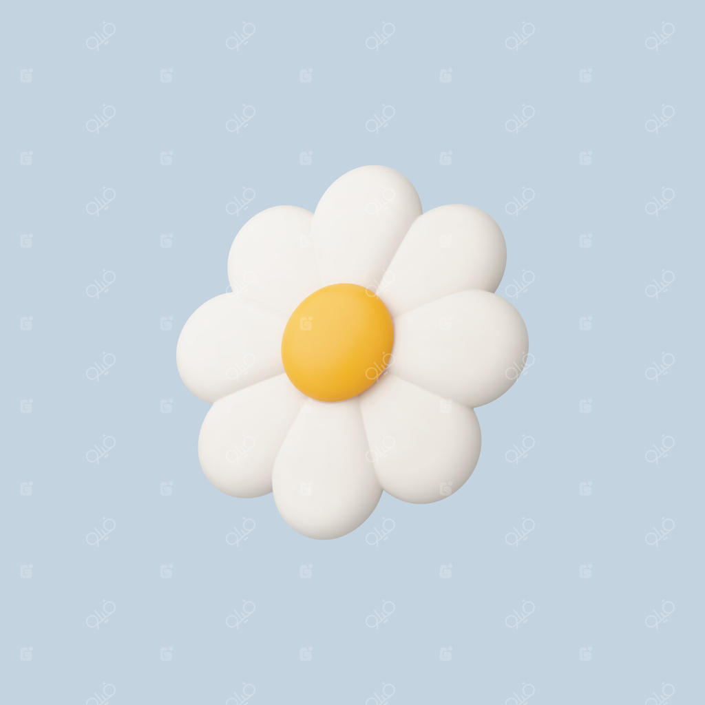 آیکون سه‌بعدی واقع‌گرایانه گل