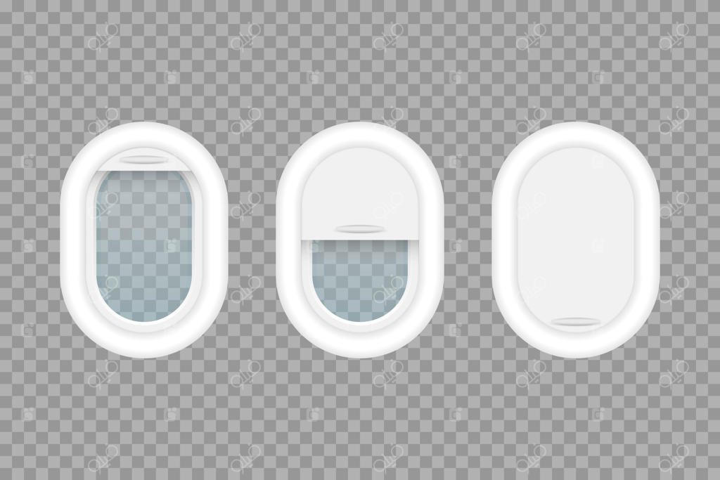 تصویر طاقچه هواپیما با پس‌زمینه شفاف