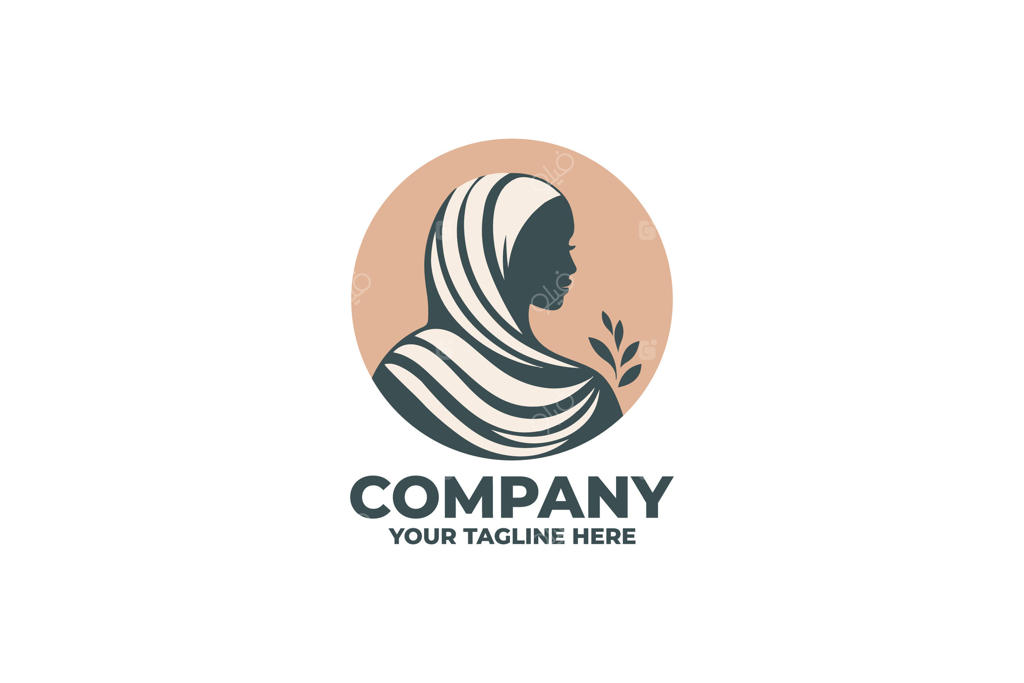 لوگوی شیک با طراحی زن با حجاب
