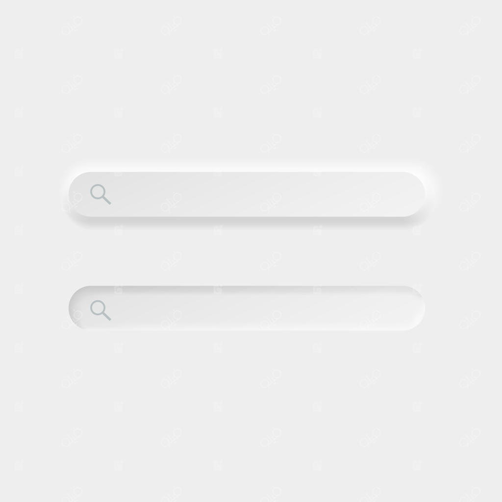 سبک نیومورفیسم: رابط کاربری و تجربه کاربری. دکمه رابط کاربری. تصویر وکتور.