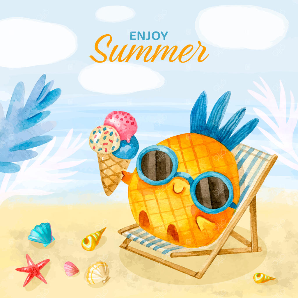 نقاشی تابستانی با آبرنگ