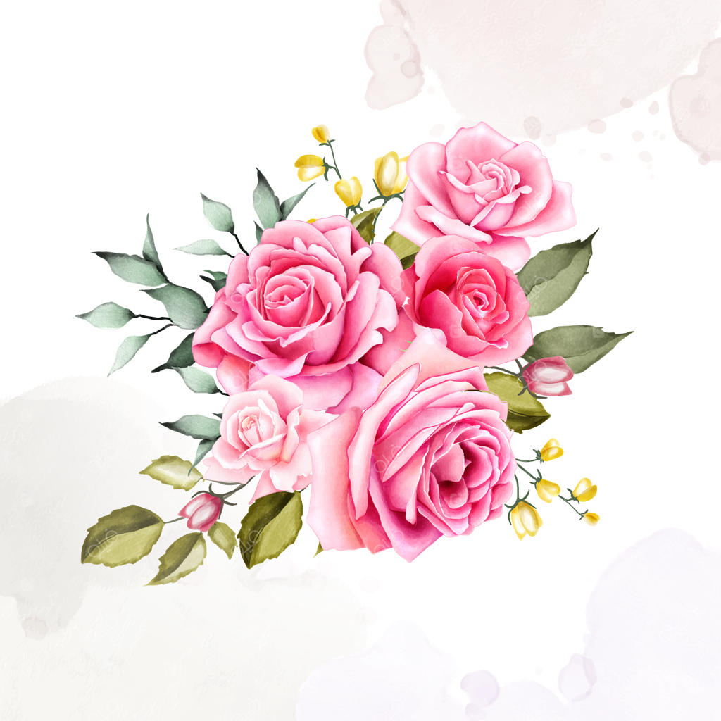 کارت عروسی زیبا با پس‌زمینه آبرنگی