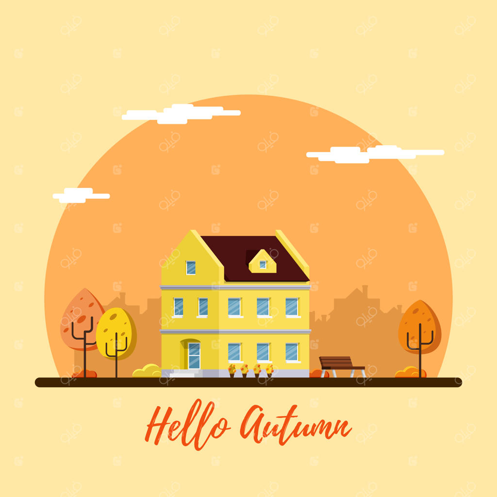 خیابان مرکز شهر با خانه‌های مدرن شهری