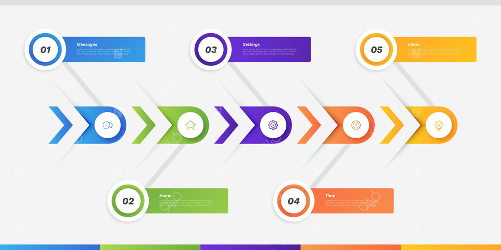 قالب اینفوگرافیک فرآیند تدریجی