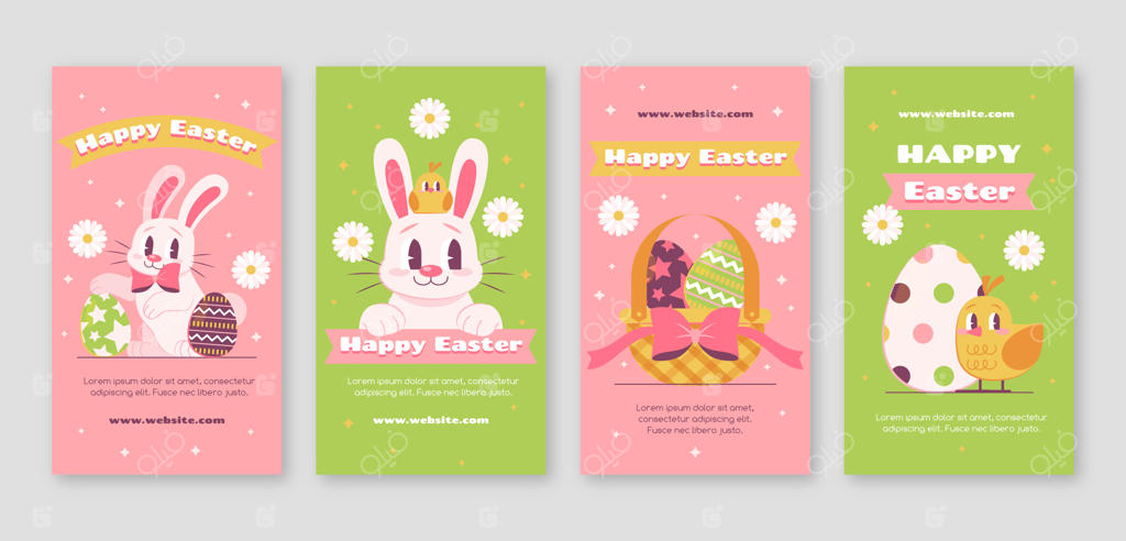 مجموعه کاورهای تخت اینستاگرام برای جشن عید پاک