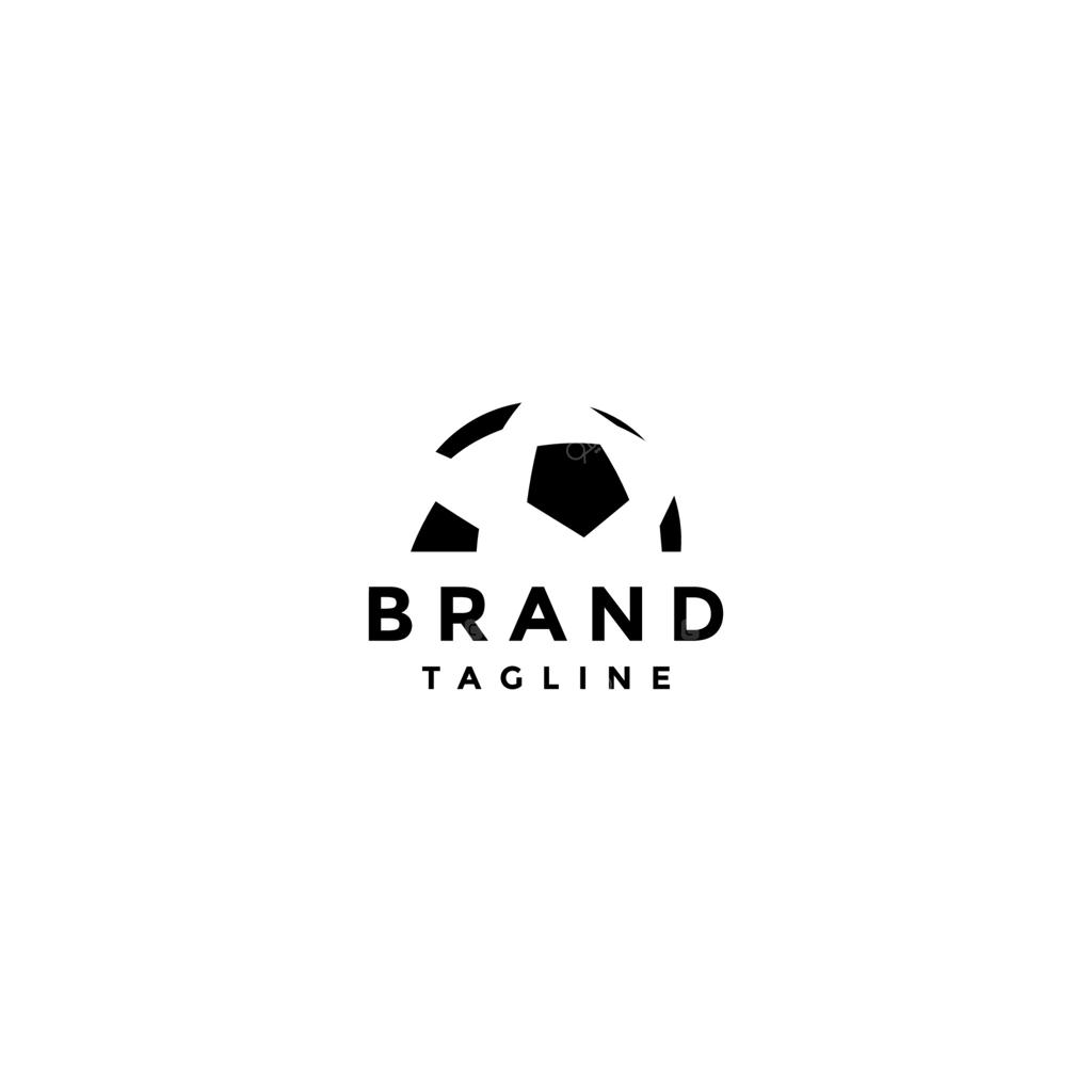 طراحی لوگوی سیلوئت نیمه توپ فوتبال: طراحی ساده لوگوی سیلوئت به شکل نیمه توپ فوتبال که به گنبد استادیوم شباهت دارد.
