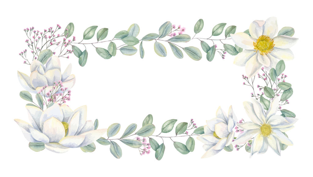 قاب گل آبرنگی شیک برای دعوت‌نامه‌ها