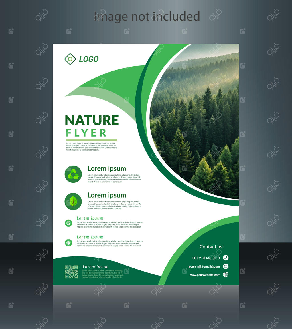 قالب جدید تراکت با طرح طبیعت