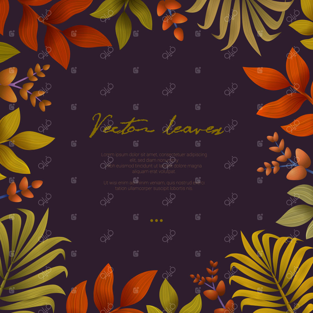 پس‌زمینه پاییزی با برگ‌ها