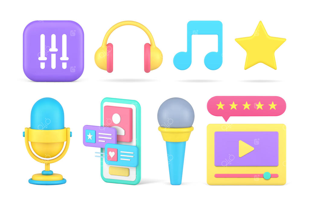 ایجاد آیکون‌های سه‌بعدی واقع‌گرایانه برای محتوای چندرسانه‌ای در شبکه‌های اجتماعی و فضای مجازی