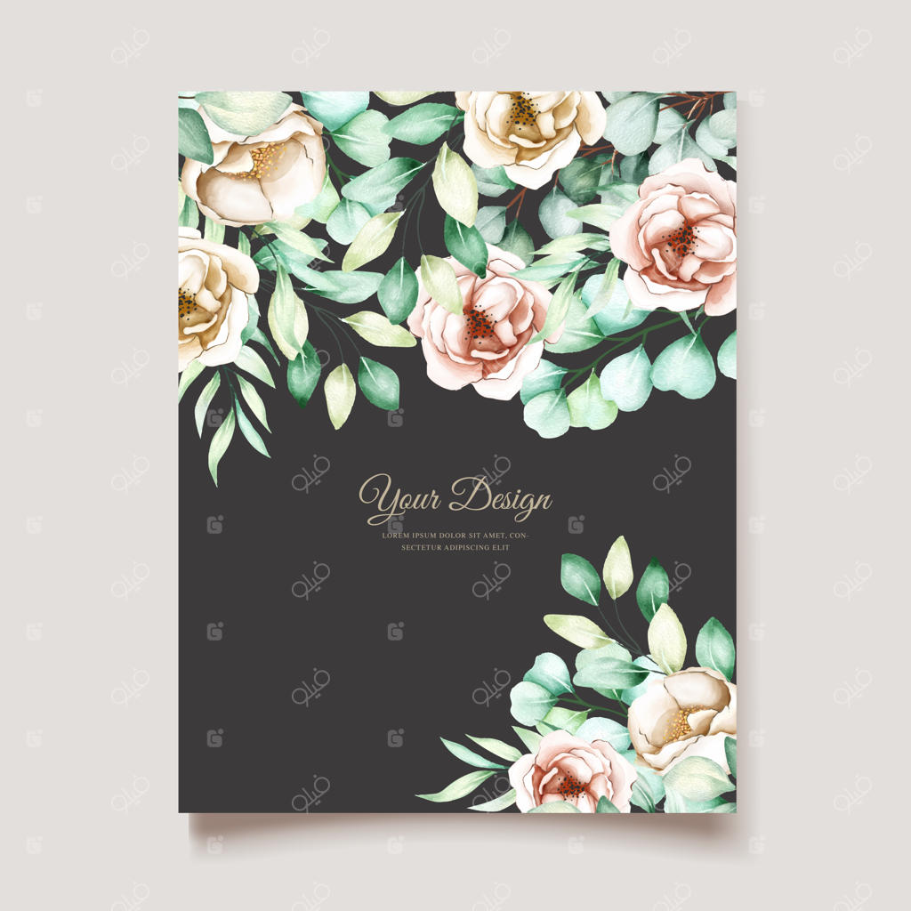 ست کارت دعوت عروسی با طرح اکالیپتوس