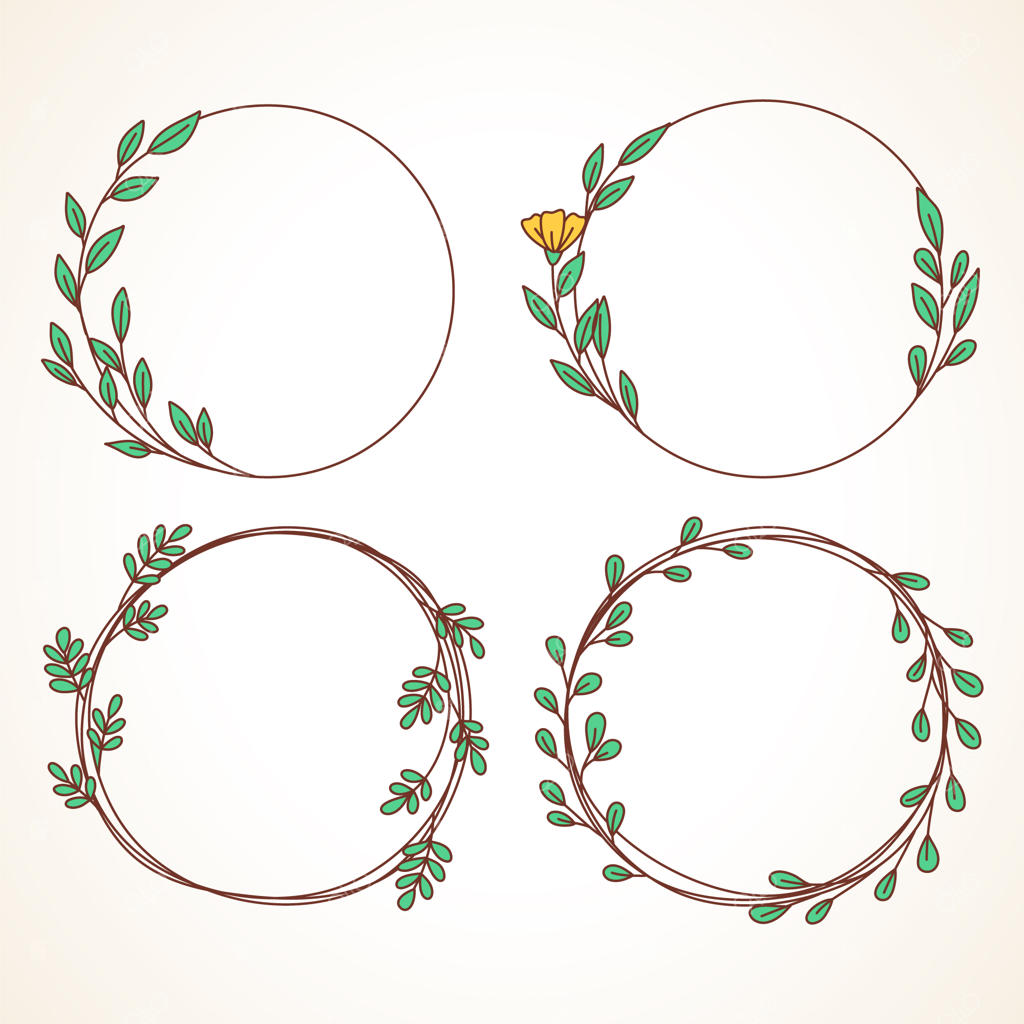 مجموعه تاج گل با برگ‌ها و توت‌ها برای کارت‌های دعوت عروسی و تبریکات