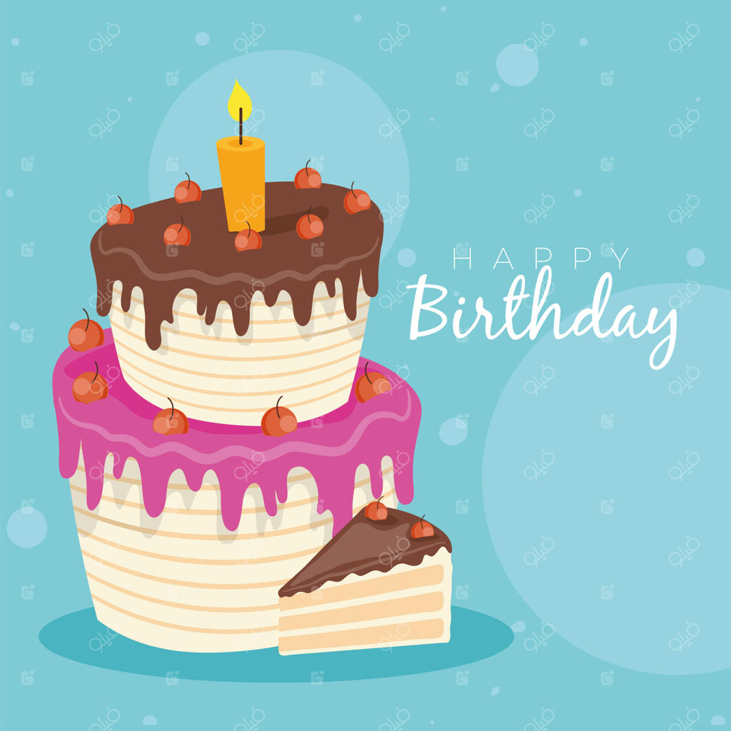 کارت تبریک تولد به سبک وکتور