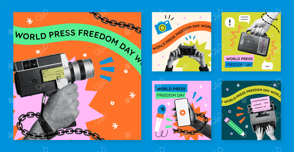 مجموعه پست‌های اینستاگرام روز جهانی آزادی مطبوعات