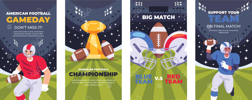 داستان‌های اینستاگرامی با طراحی تخت فوتبال آمریکایی