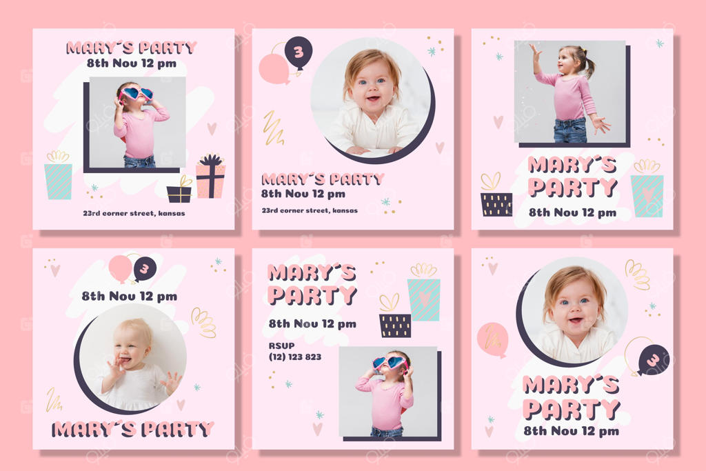 پست‌های اینستاگرام جشن تولد کودکان