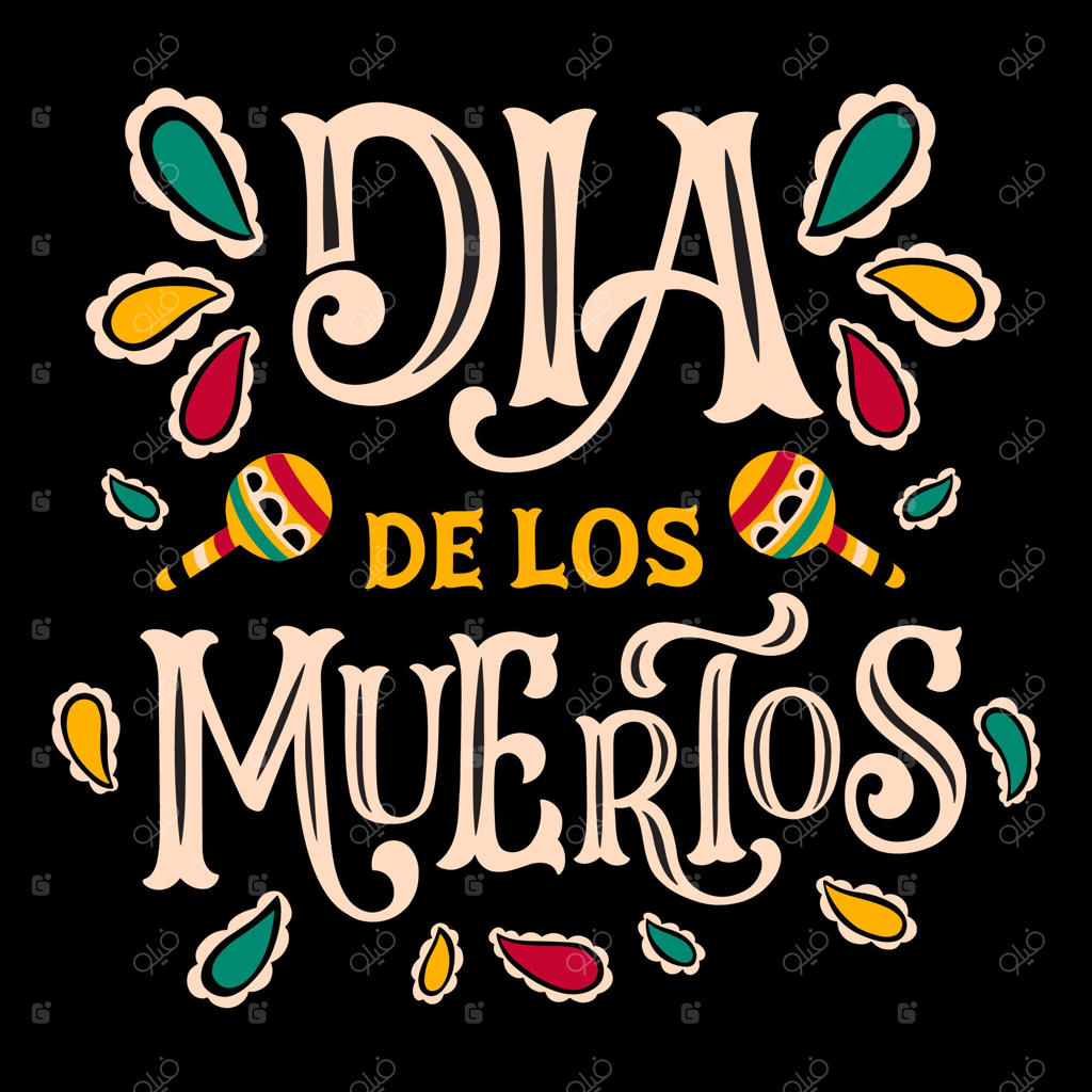 طراحی دستی نوشته‌های روز مردگان