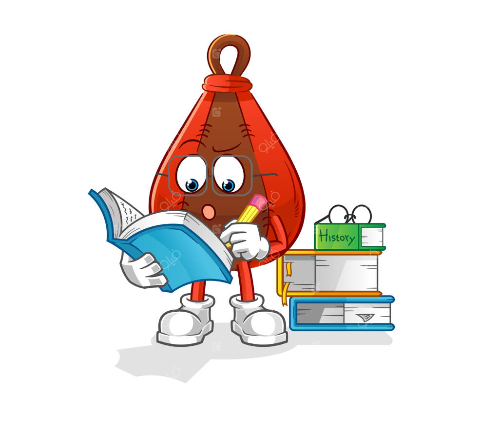 تصویر کارتونی ماسکات تمرین با کیسه سرعتی