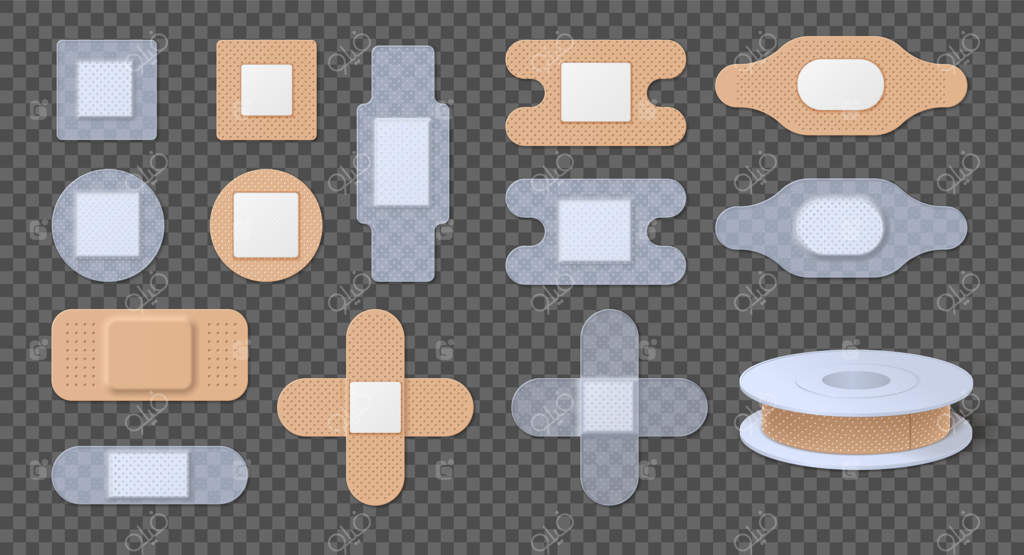 چسب زخم شفاف و بژ: انواع بانداژ و برچسب زخم ضدباکتریایی