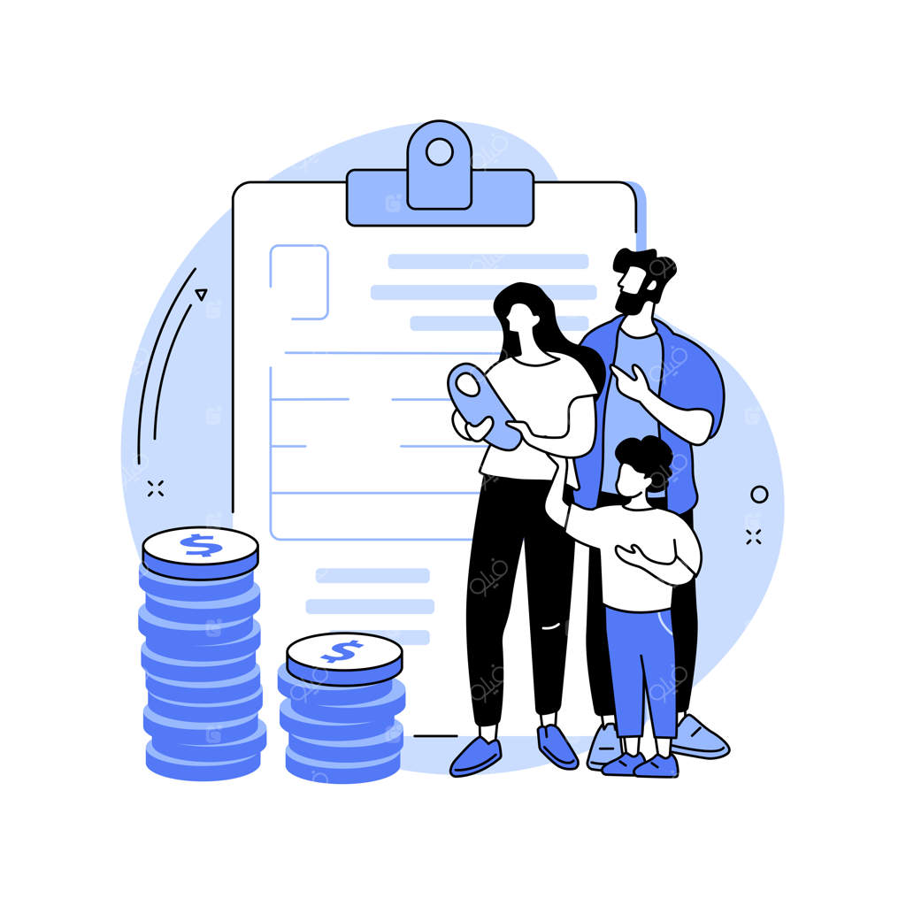 مفهوم کلی اعتبار مالیاتی مراقبت - تصویر انتزاعی وکتوری