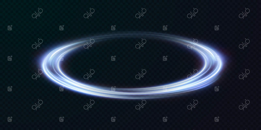 مدل‌سازی خطوط آبی روشن از مسیر نور درخشان سکو.