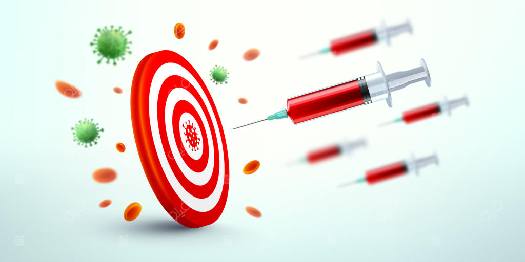 سرنگ واکسن کووید-19 به سمت هدف پرتاب می‌شود: موفقیت در کشف واکسن ویروس کرونا