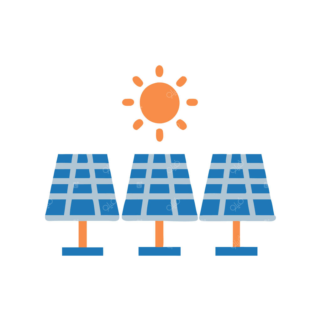 آیکون پنل‌های خورشیدی شیک